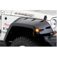 Front Max Pocket Style Flares 2pc Extended Coverage - Black (Wrangler 07-18)