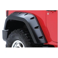 Rear Max Pocket Style Flares 2pc Extended Coverage - 5.5in Black (Wrangler 2 Door 07-18)