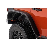 Rear Flat Style Flares 2pc - Black (Wrangler 07-18)