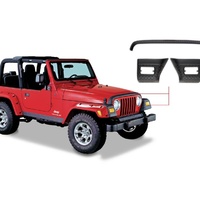 Trail Armor Hood Stone Guard and 2 Front Corners - Black (Wrangler 97-06)