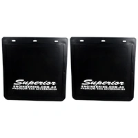 Rubber Mudflaps Extra Large 355mm x 350mm White Logo Pair