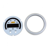 X-Series Oil Pressure Gauge 0~150psi / 0~10bar Accessory Kit. Silver Bezel + White Faceplate