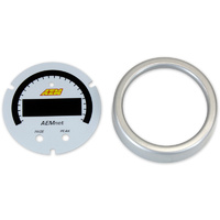 X-Series AEMnet Can Bus Gauge Accessory Kit. Silver Bezel + White Faceplate