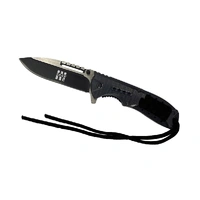 Tactical Folding Survival Knife with Nylon Belt Pouch