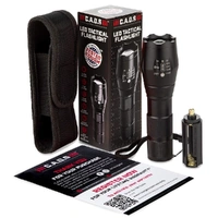 Tactical LED Torch with Nylon Belt Pouch - Black