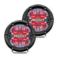 360-Series 4In LED Off-Road Fog Light Drive Beam - Red Backlight (Pair)