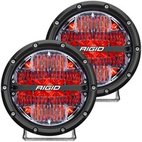 360-Series 6In LED Off-Road Fog Light Drive Beam - Red Backlight (Pair)