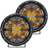 360-Series 6In LED Off-Road Fog Light Drive Beam - Amber Backlight - Pair