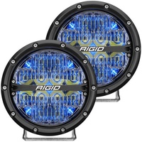 360-Series 6In LED Off-Road Fog Light Drive Beam - Blue Backlight (Pair)