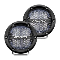 360-Series 4In LED Off-Road Fog Light Diffused Beam - White Backlight (Pair)