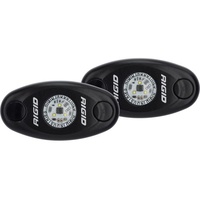 A-Series Low Power LED Light - Cool White/Black Housing - Pair