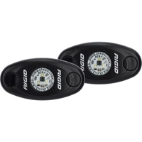 A-Series High Power LED Light - Amber/Black Housing - Pair