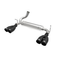 Vulcan Series 2.5" 304 Stainless Steel Axle-Back Exhaust System (Wrangler JK 12-18) - Black Tips