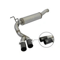 Rebel Series 3.5" 409 Stainless Steel DPF-Back Exhaust System (F-150 V6 18+) - Black Tips