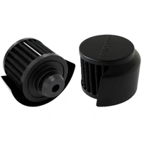 Push In Breather w/Shield 3" OD, 2.5" High - Black Top