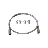 -4AN x 3Ft Braided Stainless Steel Line Kit - Incls. Fittings