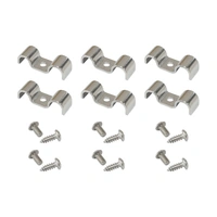 Dual Stainless Steel Hard Line Clamps - 6 Pack