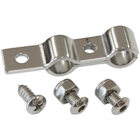 Stainless Dual Hard Line Clamp w/Bracket - Single