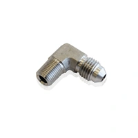 90 Deg Stainless Steel Fitting 3.17mm NPT Male To -4AN