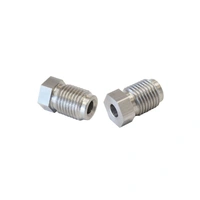 Stainless Inverted Flare Nuts  - Pair - 20AN to 4.76mm