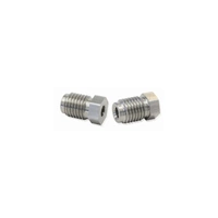 Stainless Inverted Flare Nuts  - Pair - M12 to 4.76mm