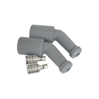 45 Deg Coil Boots & Terminals - Grey, 2 Pack (GM LS)