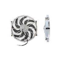 Curved Blade Chrome Thermo Fan