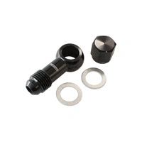 90 Deg Fuel Pump Banjo Kit -6AN - Black