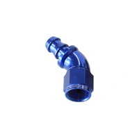 510 Series Full Flow Tight Radius Push Lok 45 Deg Hose End -8AN