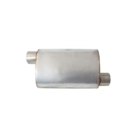Stainless Steel Offset/Offset Muffler - L 13.75" x W 9.45" x H 5.3", 