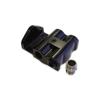 Billet Remote Oil Filter Head -8 ORB - Black