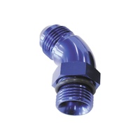 45 Deg -16ORB To -16AN Full Flow Adapter W/Jam Nut