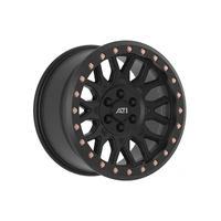 AT-01 17X8.5 Hybrid Beadlock Wheel - Black 6X114.3 Offset +20 Black Imitation Beadlock Ring