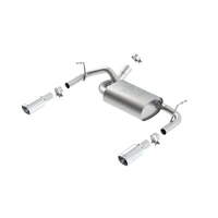 Rear Section Atak Single Sqaure Rolled Angle-Cut Exit Exhaust (Wrangler 12-18)