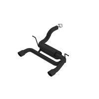 Axle Back Exhaust Atak w/2.5in Tips - Black (Wrangler 18-23)