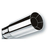 Polished Tip Single Round Intercooled - Inlet 2 1/4in. Outlet 2 1/2in
