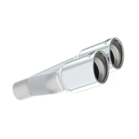 Polished Tip Dual Round Rolled Angle-Cut - Inlet 2in. Outlet 3in