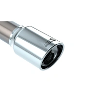 2.25in Inlet 3.19in Round Rolled Angle Cut Outlet x 5in Long Embossed Tip