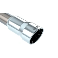 2.25in Inlet 3.5in Round Rolled Angle Cut Intercooled Outlet x 6.5in Long Embossed Tip