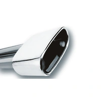 2.5in Inlet 6.69in x 3in Rectangular Rolled Angle Cut Single Inlet x 5.63in Long Exhaust Tip