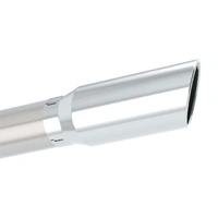 4in Inlet 5in Round Rolled Angle Cut w/Clamp x 14in Long Exhaust Tip