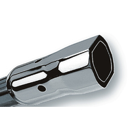2.25in Inlet 3.38in x 3.0in Square Angle Cut Phantom x 6.5in Long Exhaust Tips