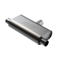 T- Flow Universal Muffler - 2.5in Single Inlet/2.5in Dual Outlet 24in OAL 4.25x9.10x18in Body