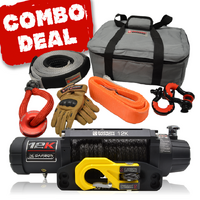 V.3 12000Lb Winch Yellow Hook and Recovery Combo Deal