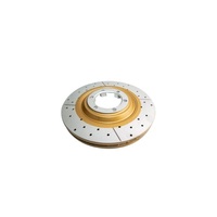 2x Front Street Gold Cross-Drilled/Slotted Rotors Reverse Mount (Colorado RG/D-Max/MU-X)