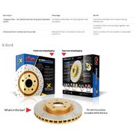2x Rear Street Gold Cross-Drilled/Slotted Rotors (Outlander/ASX)