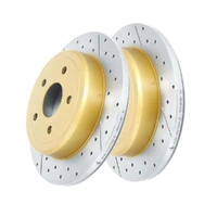 DBA DBA2531X Street Series X Gold Cross-Drilled Brake Disc Rotor Pair 320.5mm