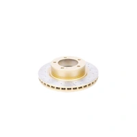2x Front Street Gold Cross-Drilled/Slotted Rotors (Prado 150 Series)