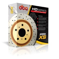 2x Front 4000 XS Cross-Drilled/Slotted Rotors - 28mm x 302mm (Wrangler 07-18)