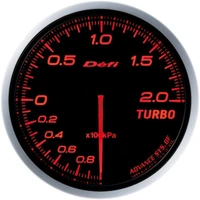 ADVANCE BF TURBO GAUGE 200KPA MODEL AMBER RED